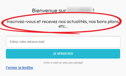 popup améliorable